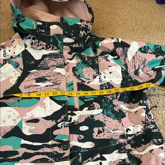 Women's columbia Teal & Pink Printed Insulated Winter Jacket size XL - Picture 9 of 10